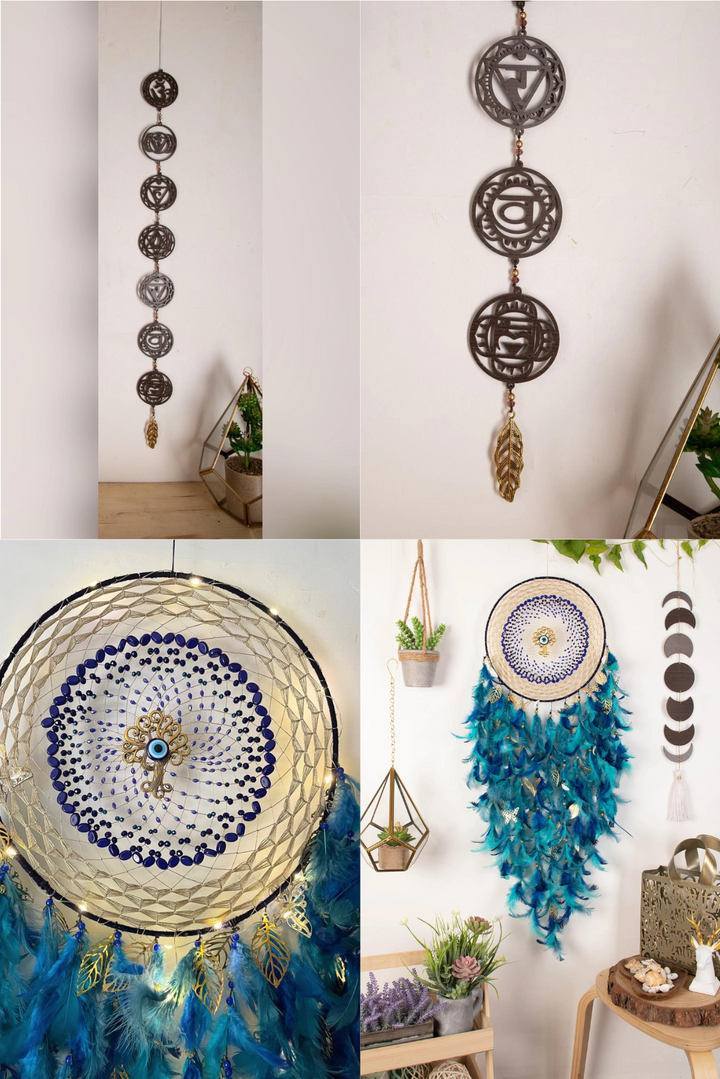 Seven Chakra Tassel + Healing Haven Dreamcatcher Combo of 2 items
