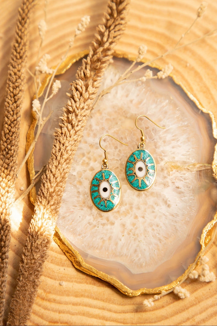 Evil eye earrings