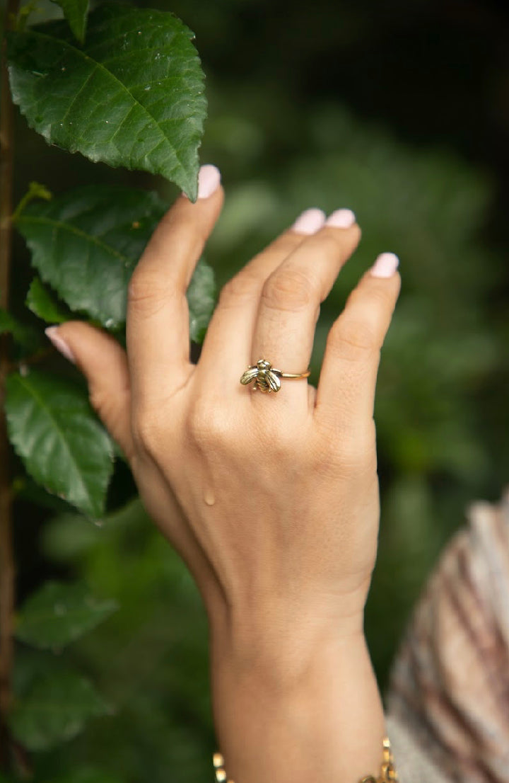 Honey Bee Finger And Toe Ring. Adjustable Size.