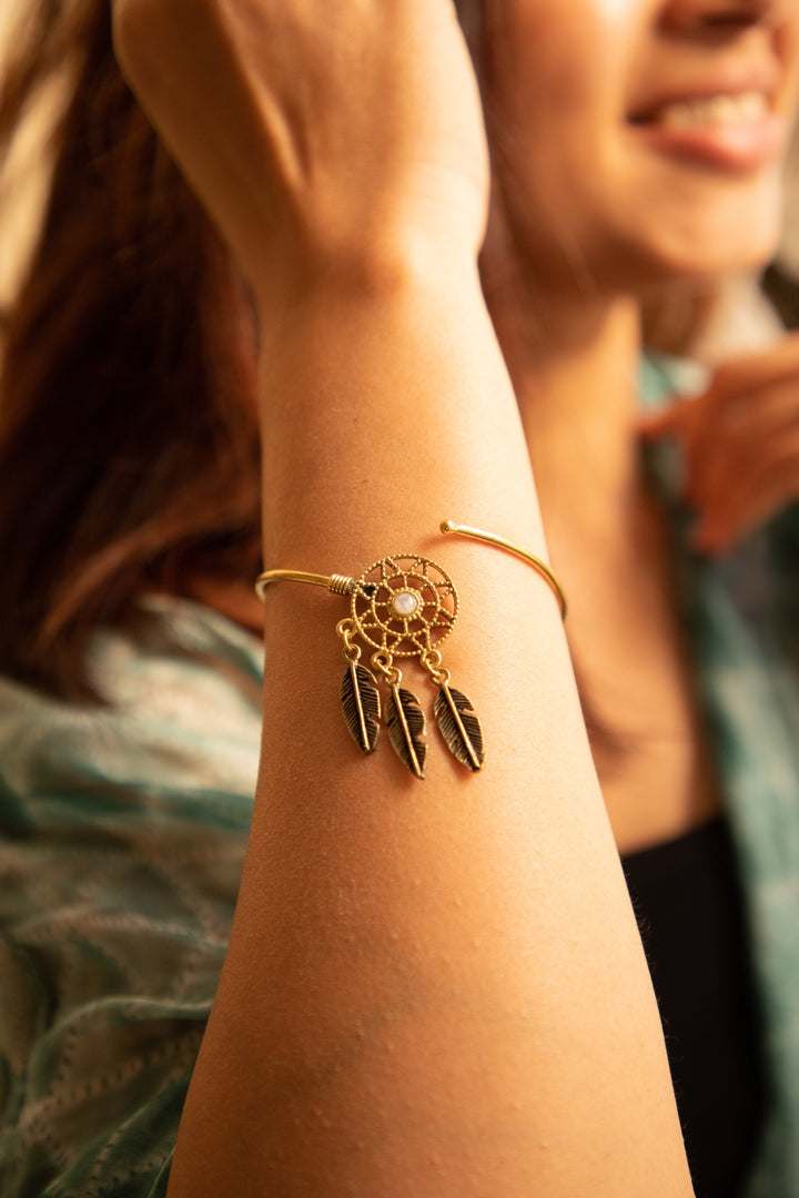 Dreamcatcher moonstone bangle
