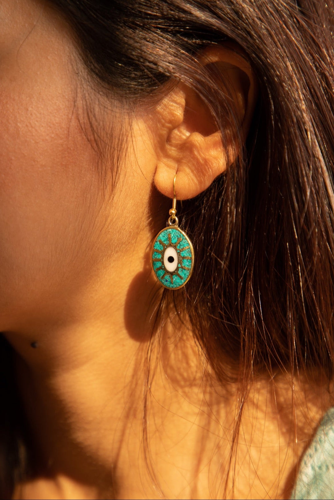 Evil eye earrings