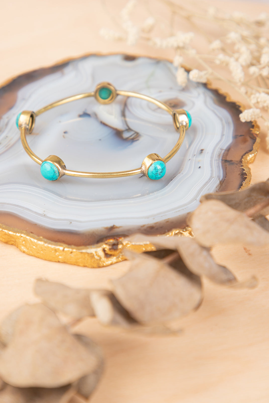 Turquoise drop bangle