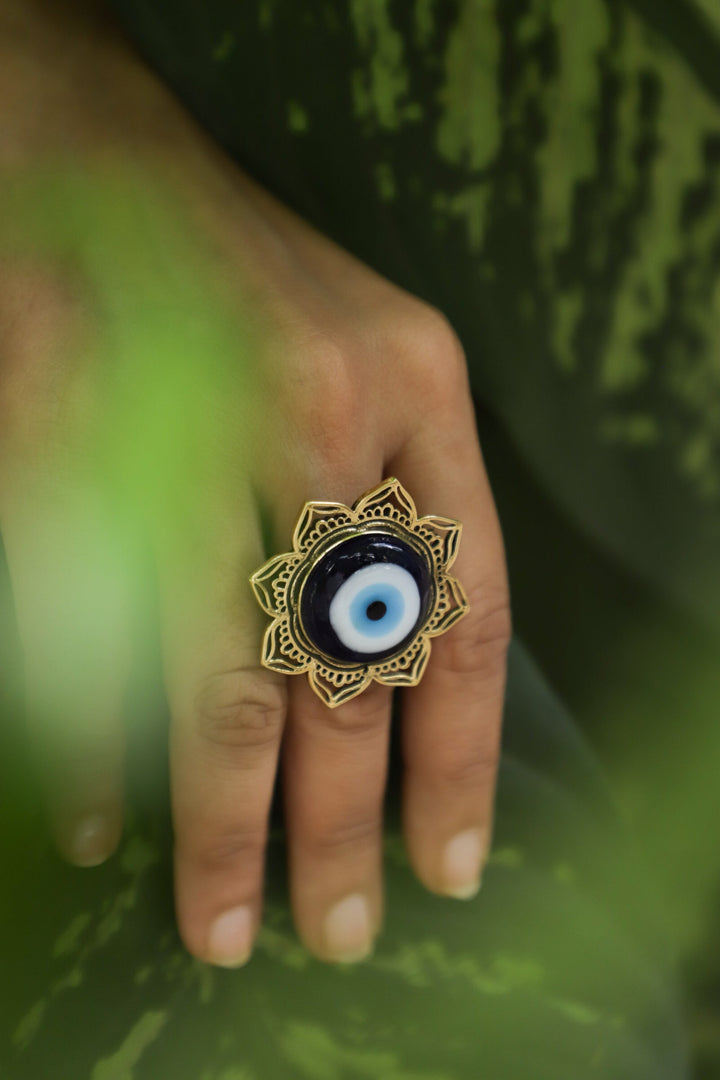 Mandala eye ring