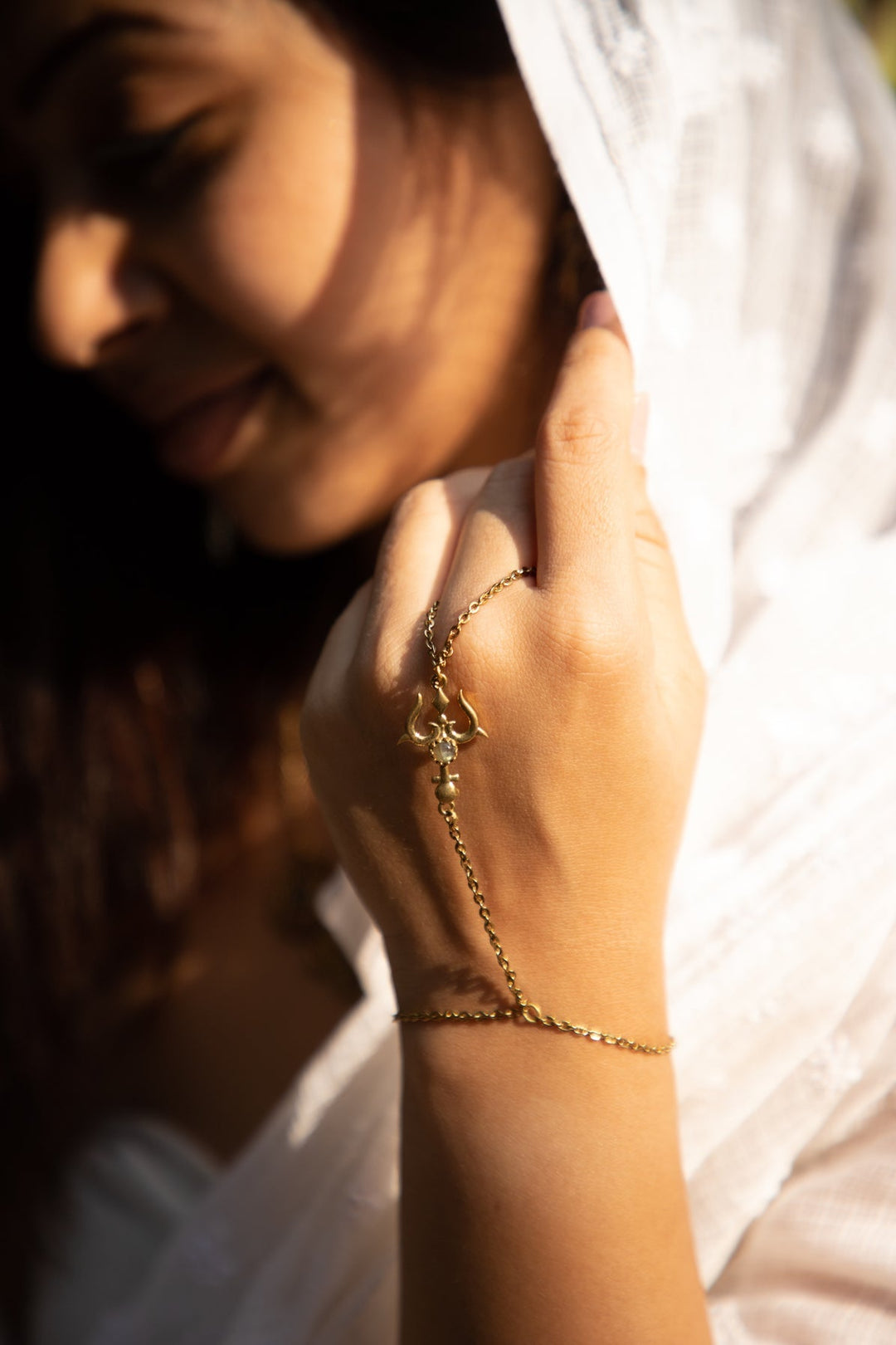 Kundalini twister necklace + Shivohum hoops + trishul connector bracket combo of 3 items