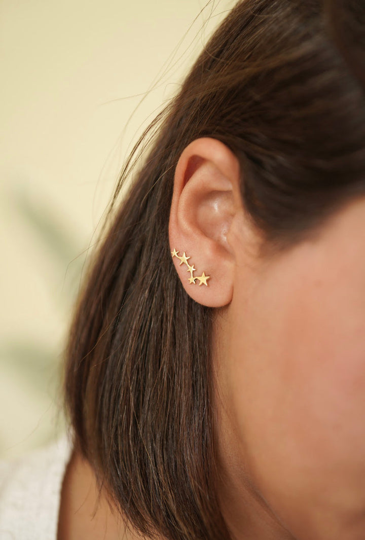 Star slip on earrings-