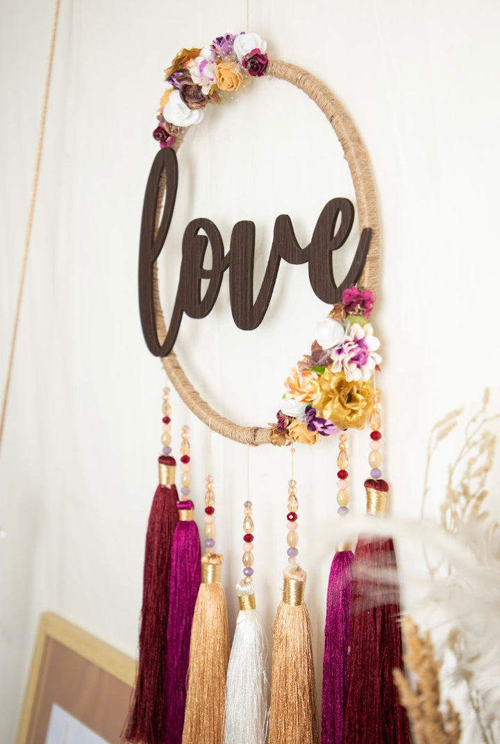 “Love” Tassel Dreamcatcher