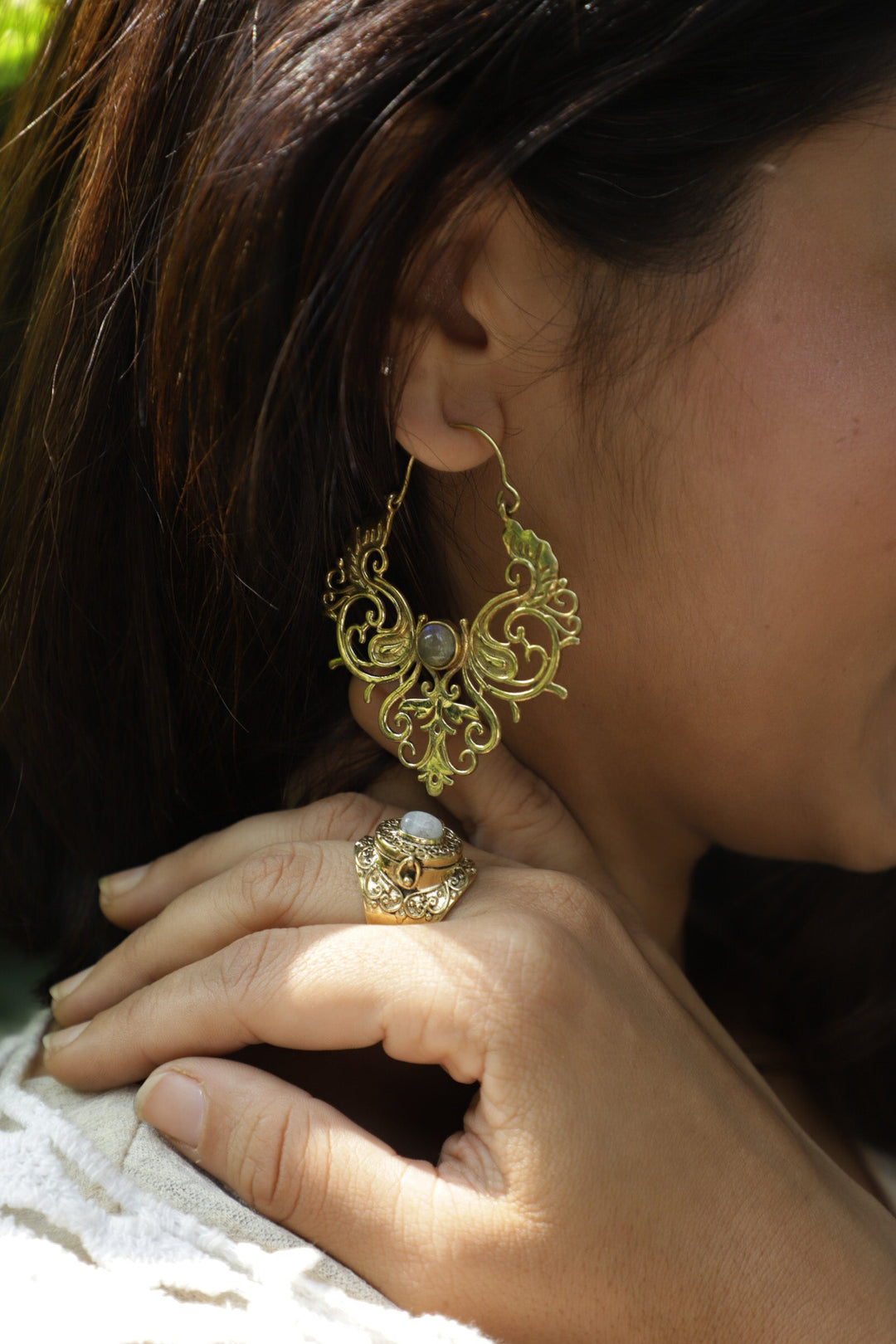 Persian labradorite earrings