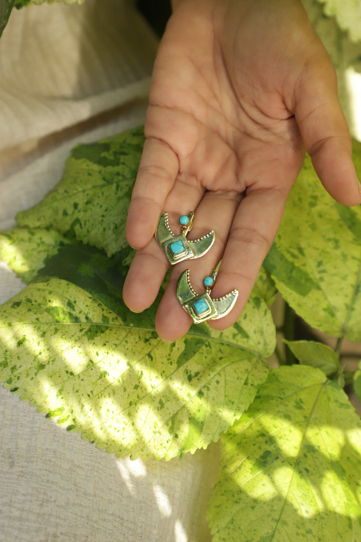 Hide and seek turquoise earrings