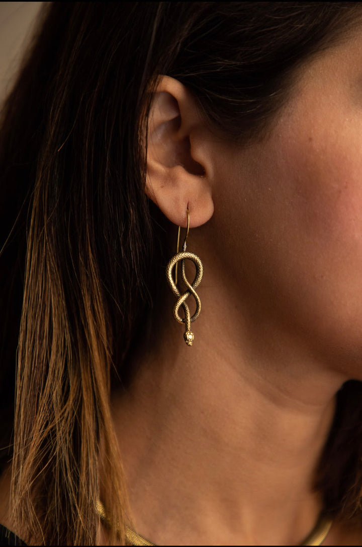 Kundalini necklace + shiva twister earrings combo of 2 items