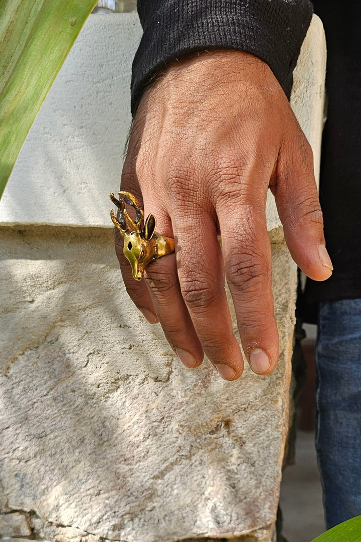 Deer adjustable ring men’s collection