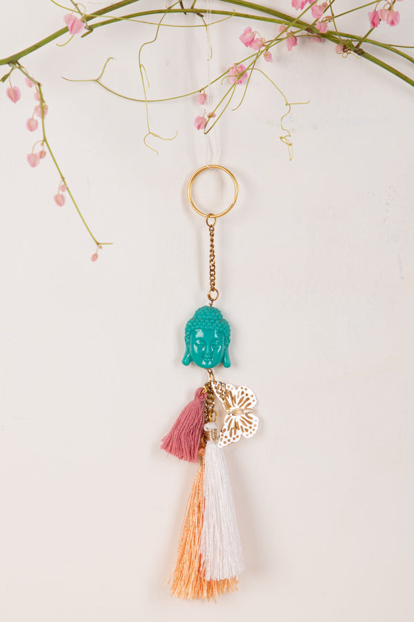 Pastel Tree Of Life + Buddha Tassel Keychain Combo of 2 items