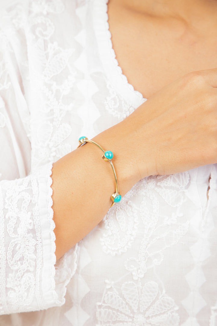 Turquoise drop bangle