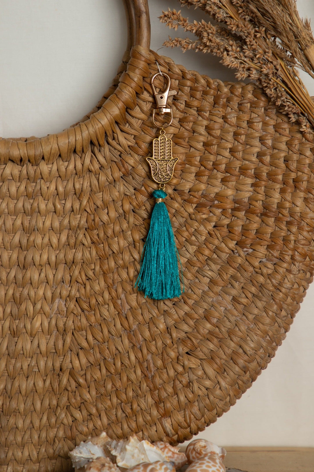 Hamsa tassel charm