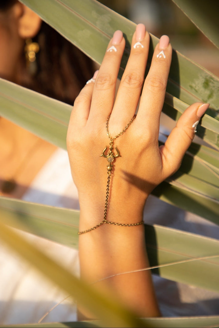 Kundalini twister necklace + Shivohum hoops + trishul connector bracket combo of 3 items