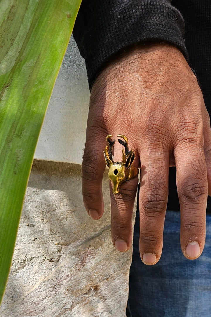Deer adjustable ring men’s collection