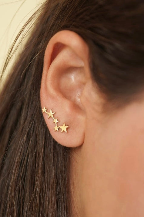 Star slip on earrings-