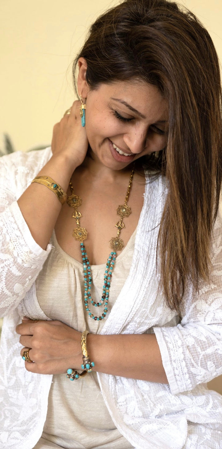 Turquoise twist bangle