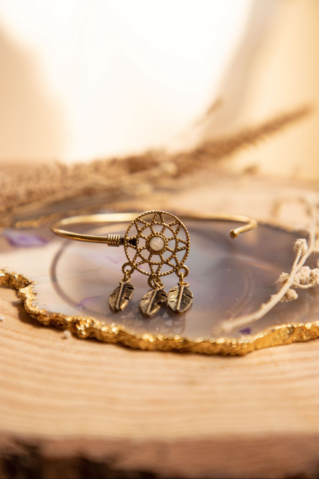 Dreamcatcher moonstone bangle