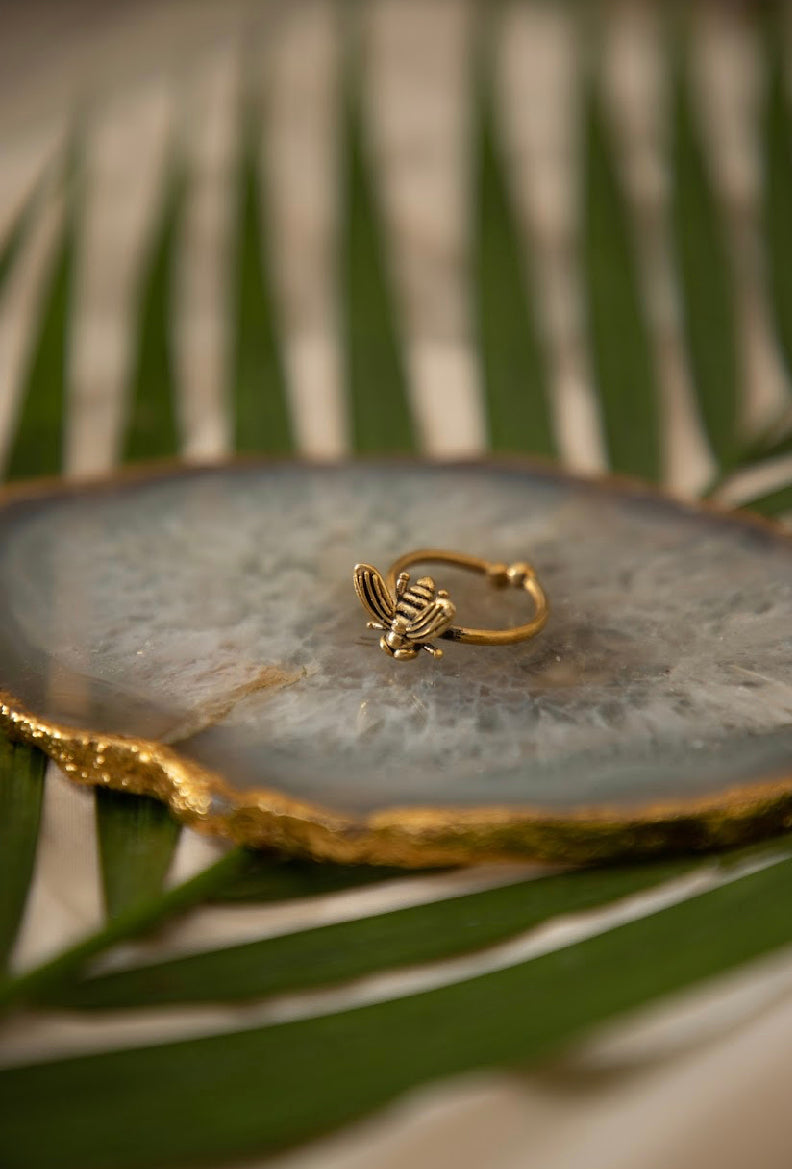 Honey Bee Finger And Toe Ring. Adjustable Size.