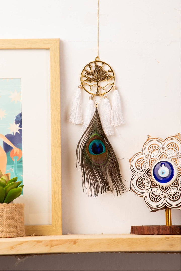 White Tassel Tree Car Hanging