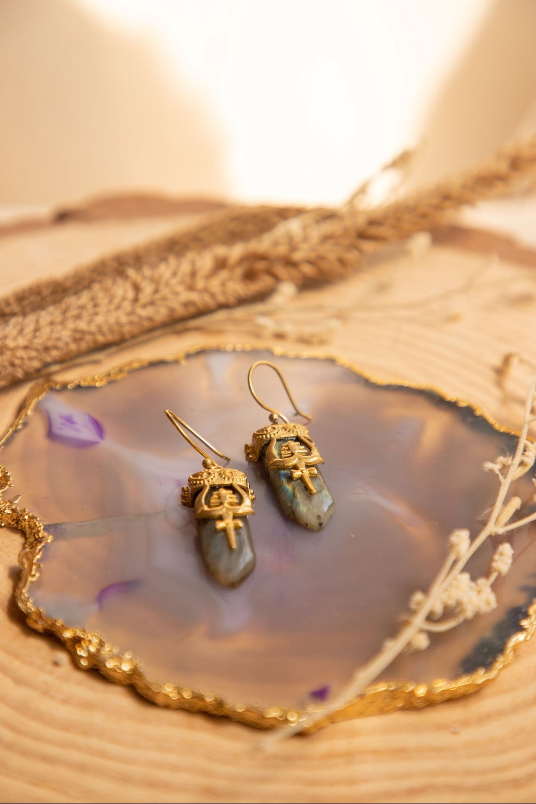 Trishul Labradorite Earrings