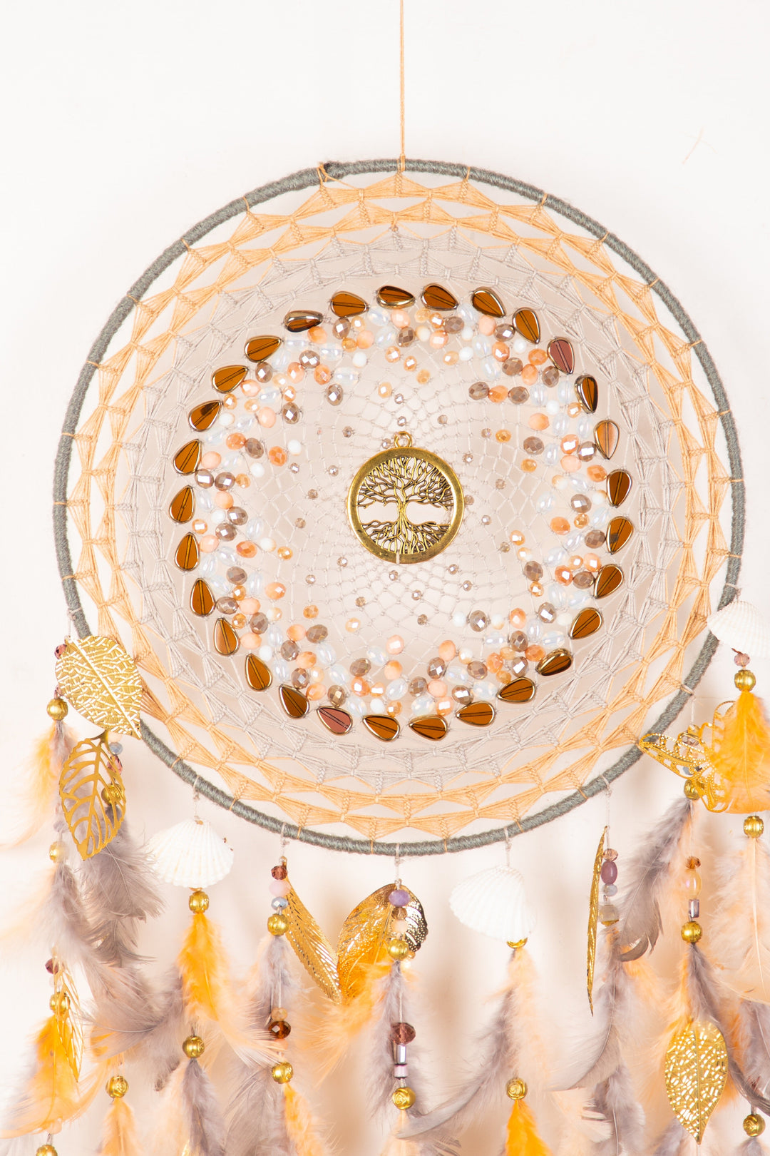 Radiant peach dreamcatcher