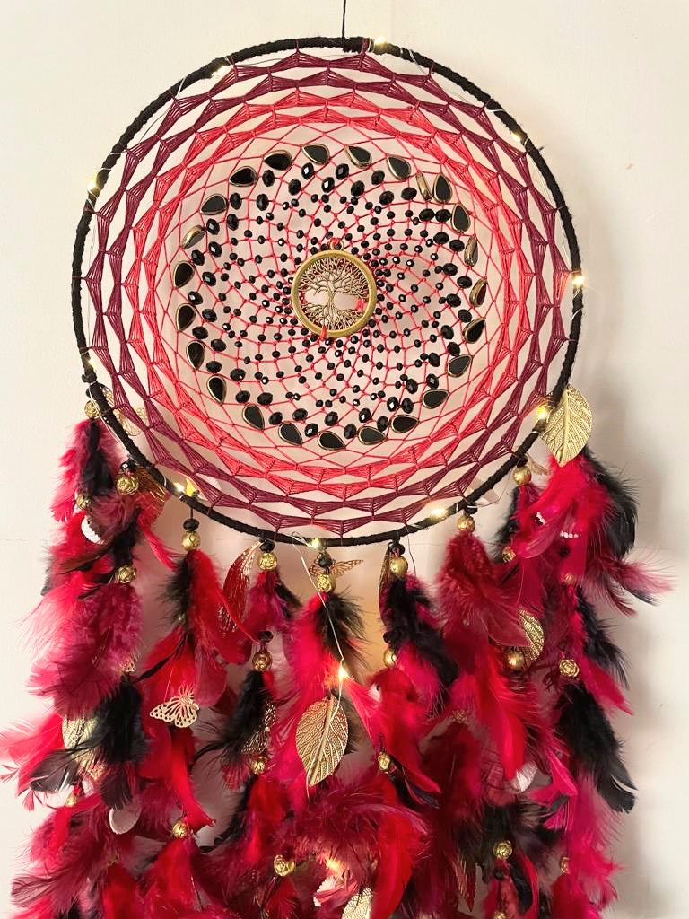 The red rising pheonix dreamcatcher