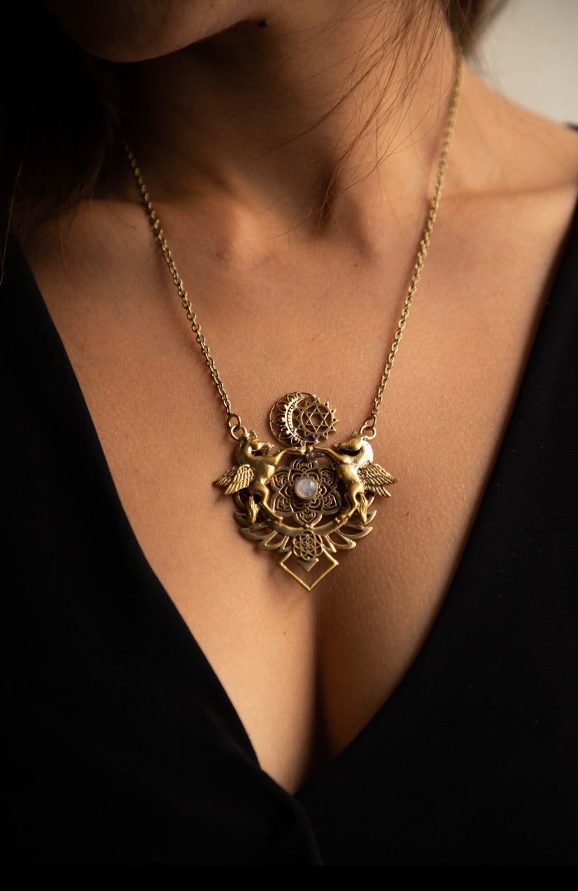 Unicorn necklace + unicorn ring combo of 2 items pre order.