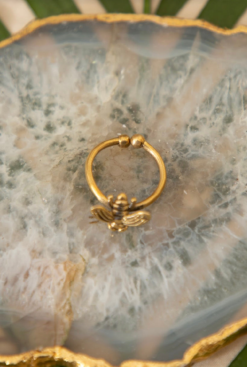 Honey Bee Finger And Toe Ring. Adjustable Size.