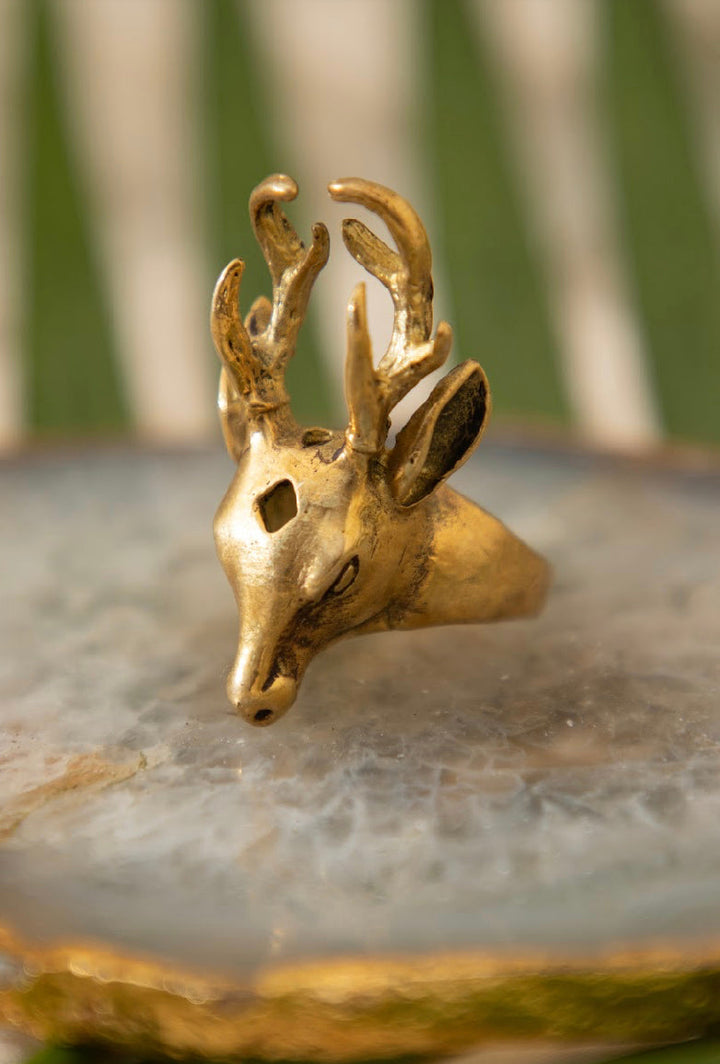Deer adjustable ring men’s collection
