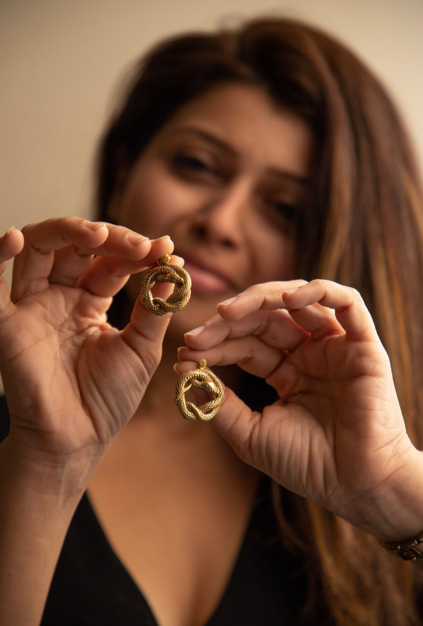 Kundalini coil earrings