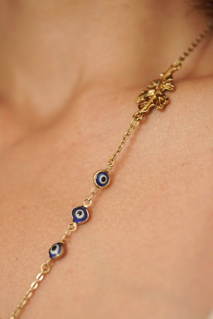 The bohemian evil eye necklace