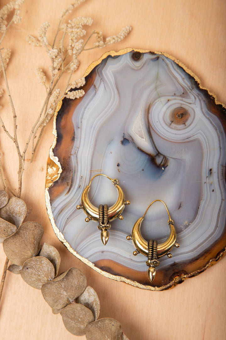 Banjara Brass Hoops