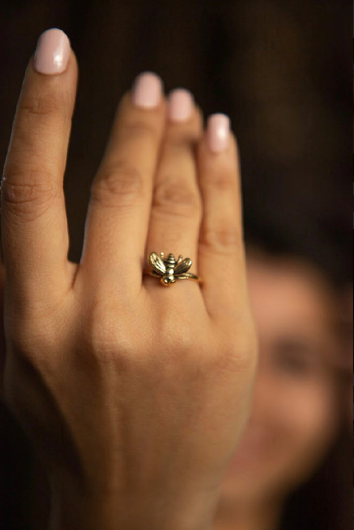 Honey Bee Finger And Toe Ring. Adjustable Size.