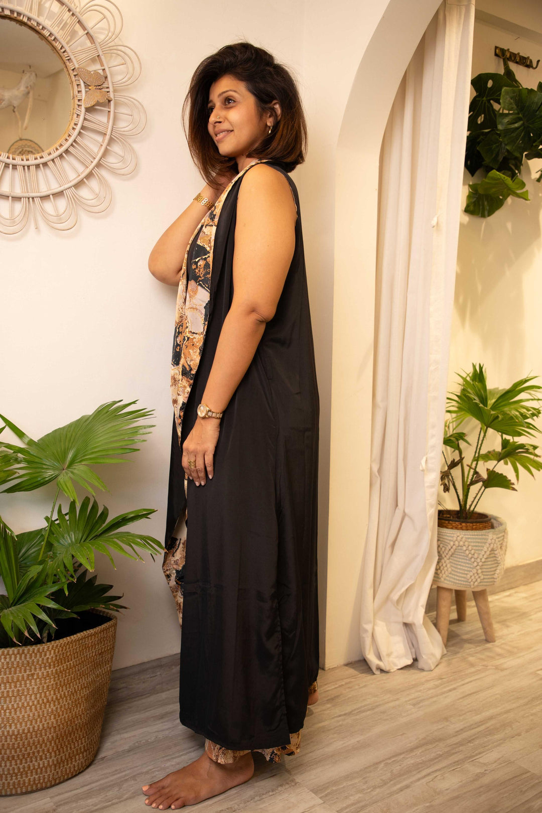 Marbella co-ord set with reversible Jacket- free size