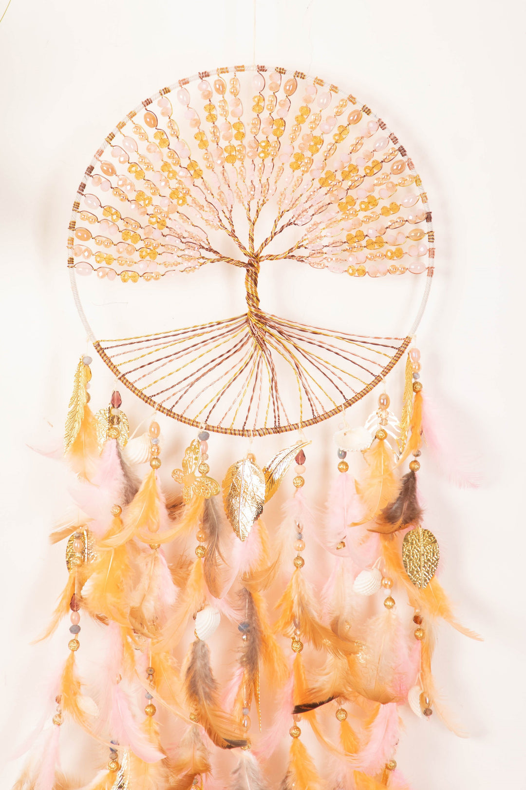 Pink Blossom Tree Of Life Dreamcatcher